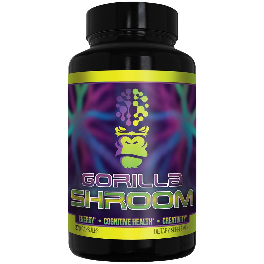 Gorilla Mind Shroom Nootropic Mushroom Supplement 6700mg Lion’s Mane Cordyceps (170 ct)