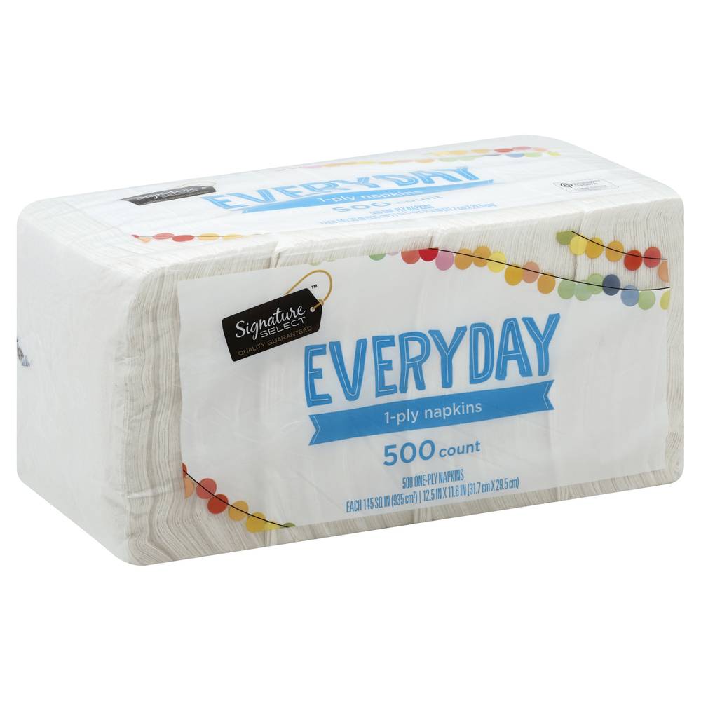 Signature Select Everyday 1-ply Napkins (500 ct)