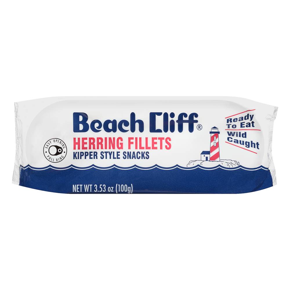 Beach Cliff Herring Fillets Kipper Style Snacks (3.53 oz)