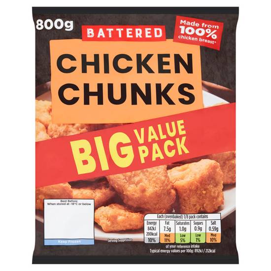 Battered Chicken Chunks 800g