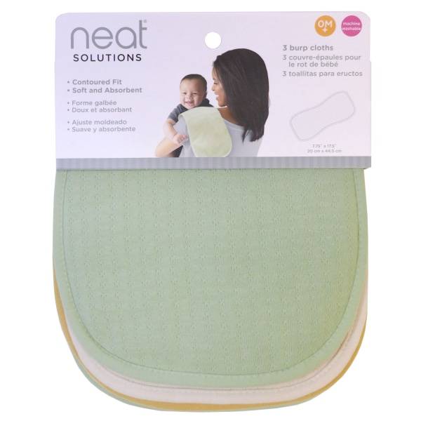 Neat Solutions 3 Pack Deluxe Pointelle Burp Cloth