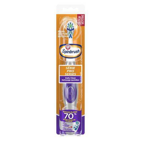 Arm & Hammer Spinbrush Pro Series Medium Daily Clean Battery Toothbrush (1 battery toothbrush)