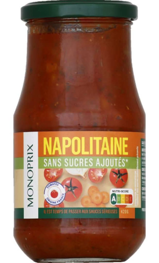 Monoprix - Sauce napolitaine sans sucres ajoutés (420g)