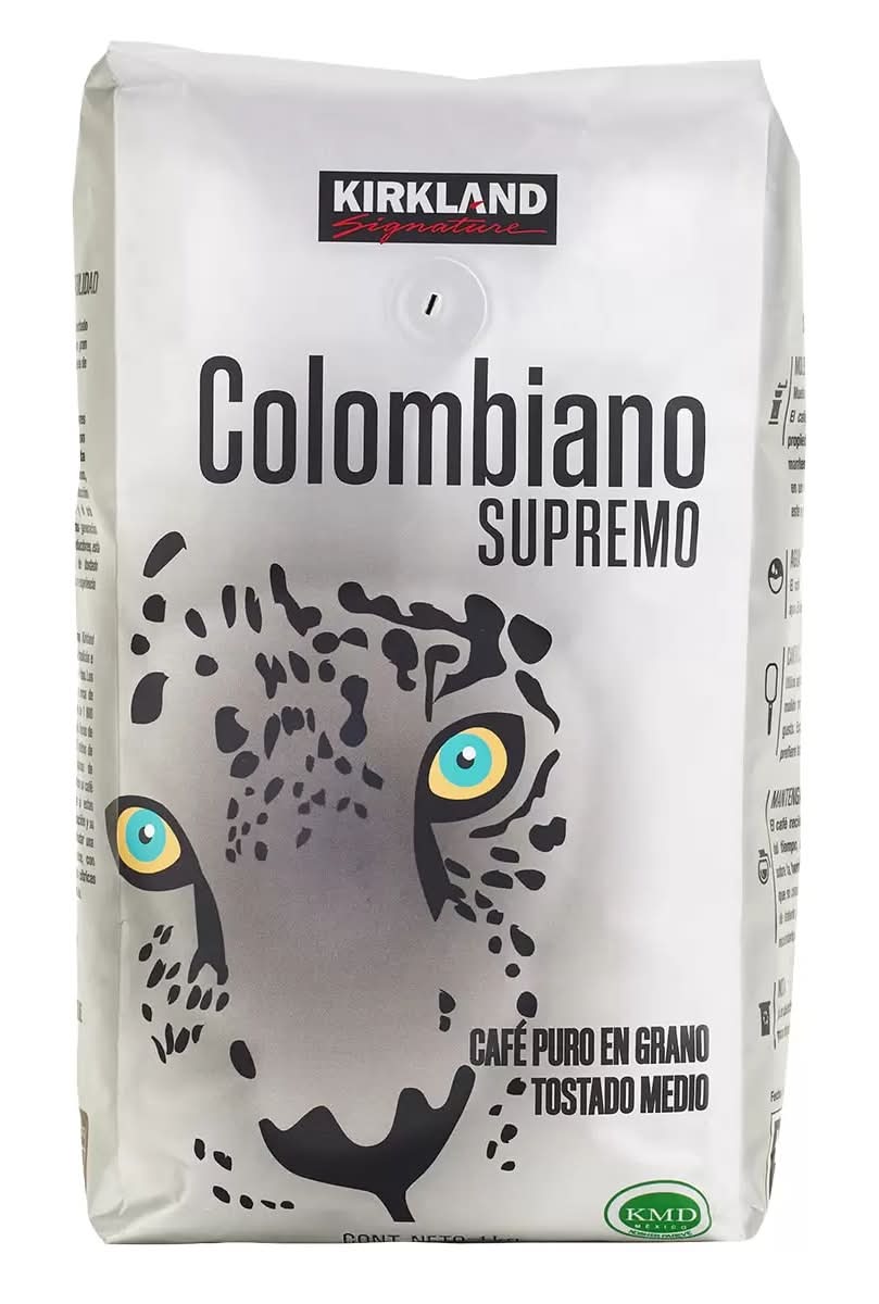 Kirkland Signature · Colombiano supremo café puro en grano (1 kg)