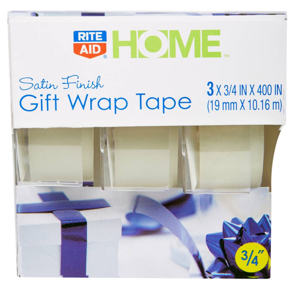 Rite Aid Satin Finish Gift Wrap Tape 0.75" x 400" (3 ct)