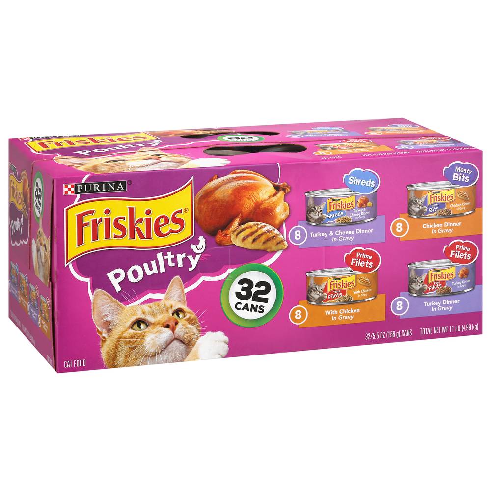 Friskies Poultry Cat Food Variety pack (5.5 oz, 32 ct)