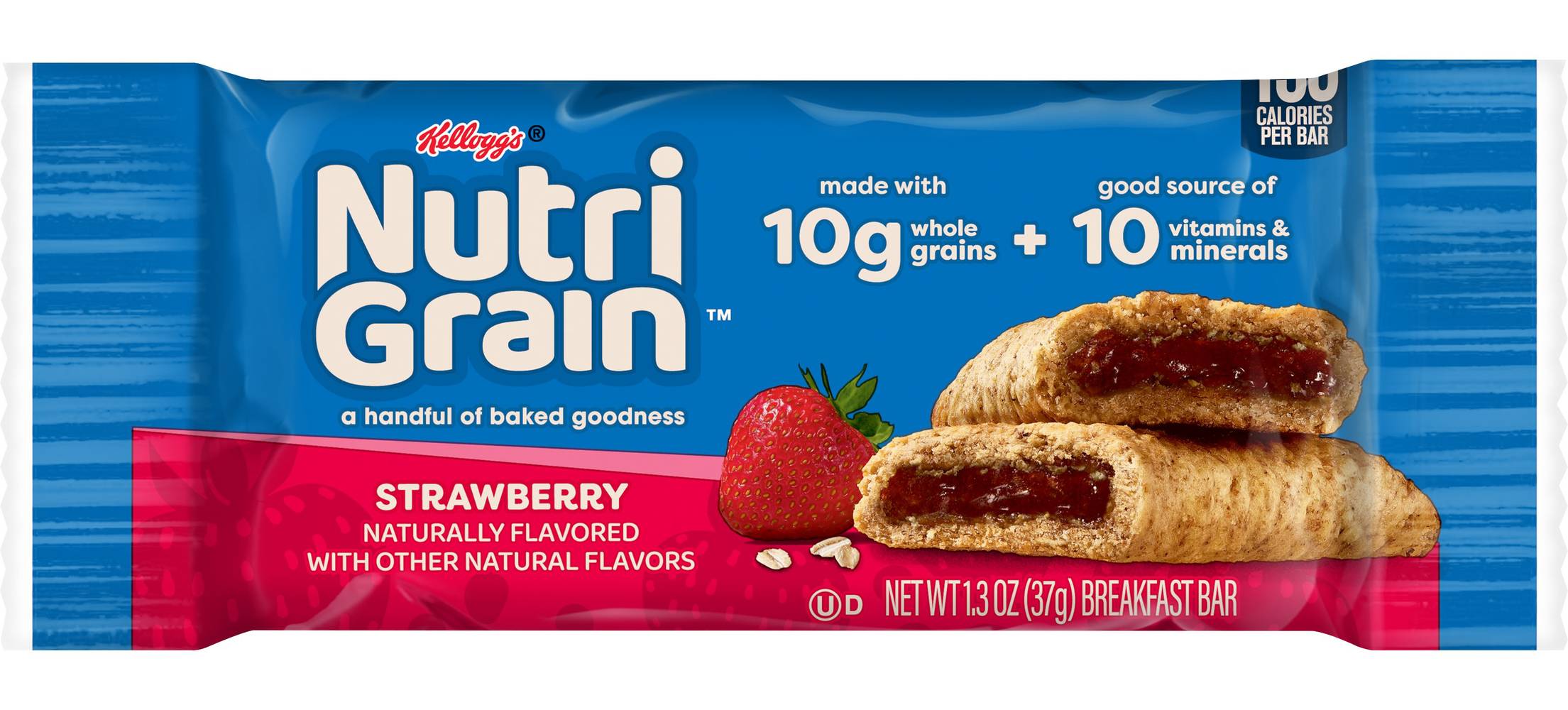 Nutri-Grain Kellogg's Soft Baked Breakfast Bar, Tasty Fruit (1.3 oz)