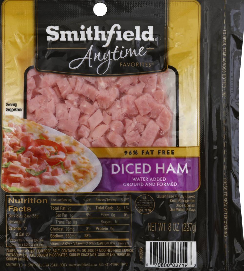 Smithfield Anytime Favorites Diced Ham (8 oz)