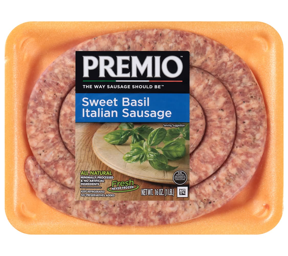 Premio Sweet Basil Italian Sausage (16 oz)