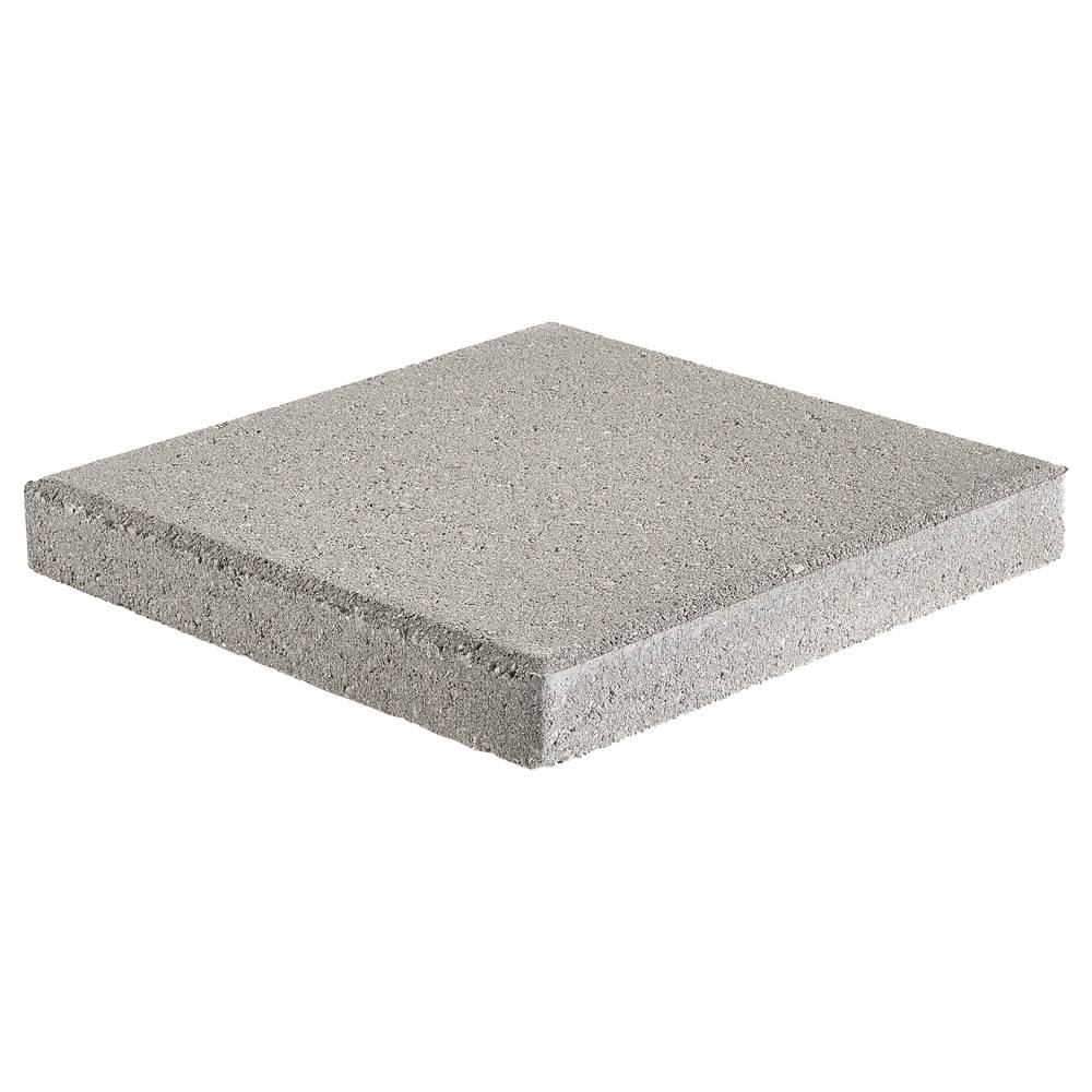 12-in L x 12-in W x 2-in H Square Gray Concrete Patio Stone | 12 IN GRAY SQUARE STONE