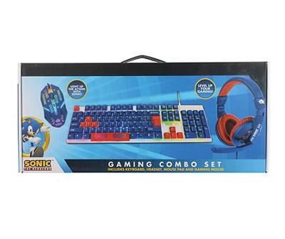 Blue Sonic the Hedgehog 4-Piece LED Gaming Combo Set