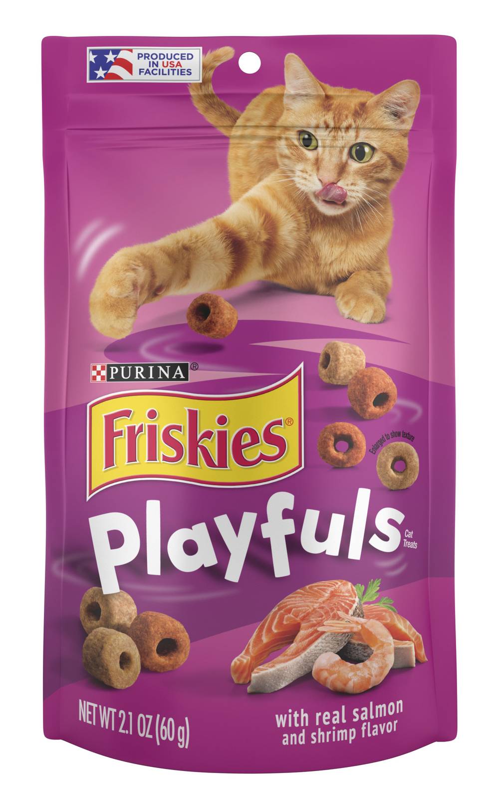 Friskies Purina Playfuls Salmon and Shrimp Cat Treats (2.1 oz)