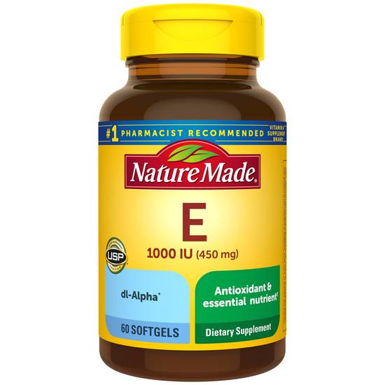 Nature Made Vitamin E Antioxidant Support Softgels, 450 MG (1000 IU), 60 CT