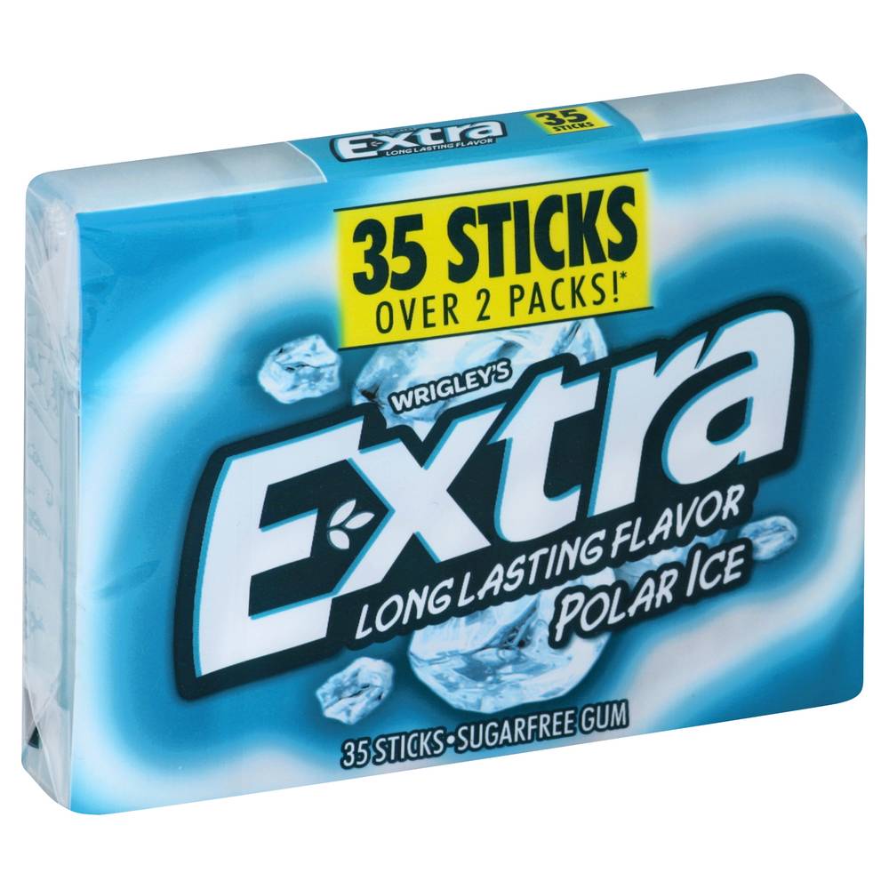 Extra Wrigley's Sugarfree Gum Sticks, Polar Ice (2.5 oz, 35 ct)