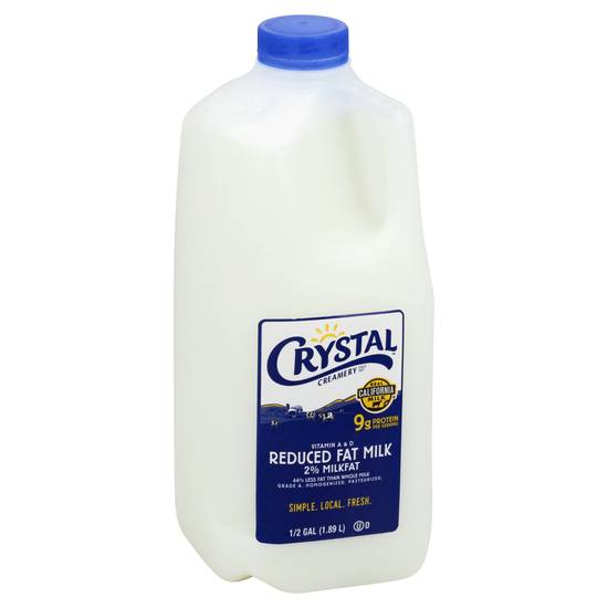Crystal Creamery 2% Reduced Fat Milk (1/2 gal)