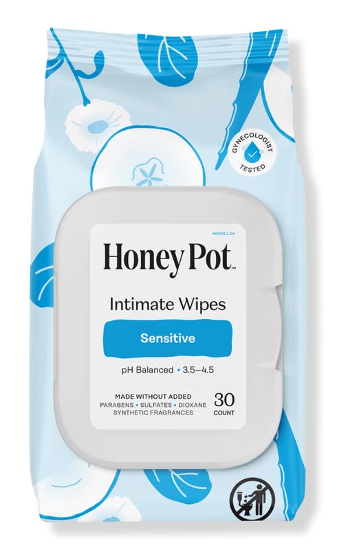 The Honey Pot Sensitive Daily Feminine Cleansing Wipes 30 ct