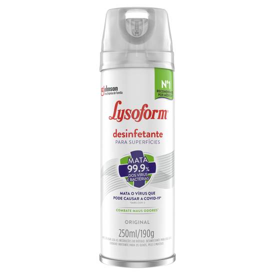 Lysoform desinfetante aerosol original para superfícies (250ml)