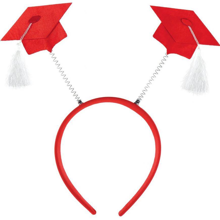Red Graduation Cap Head Bopper