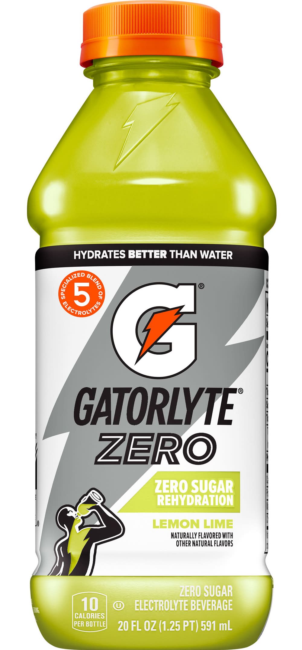 Gatorade Gatorlyte Zero Electrolyte Drink, Lemon Lime (20 fl oz)