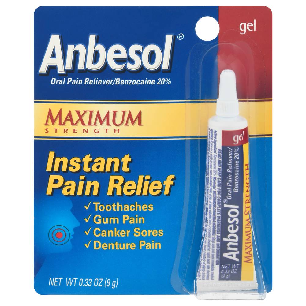 Anbesol Oral Anesthetic Max Strength Pain Relief (0.33 oz)