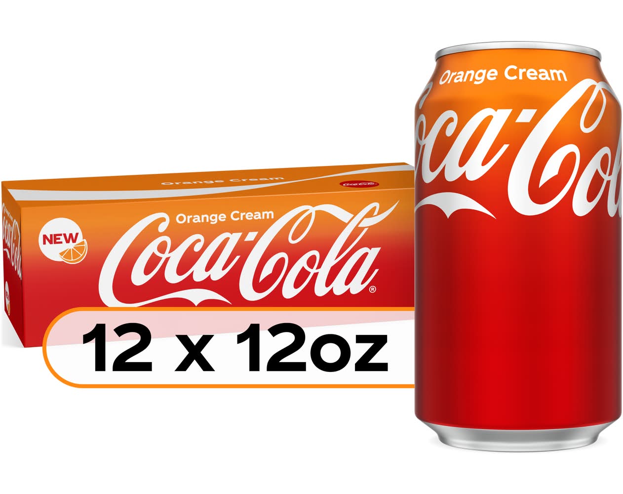 Coca-Cola Soda, Orange Cream (12 x 12 fl oz)