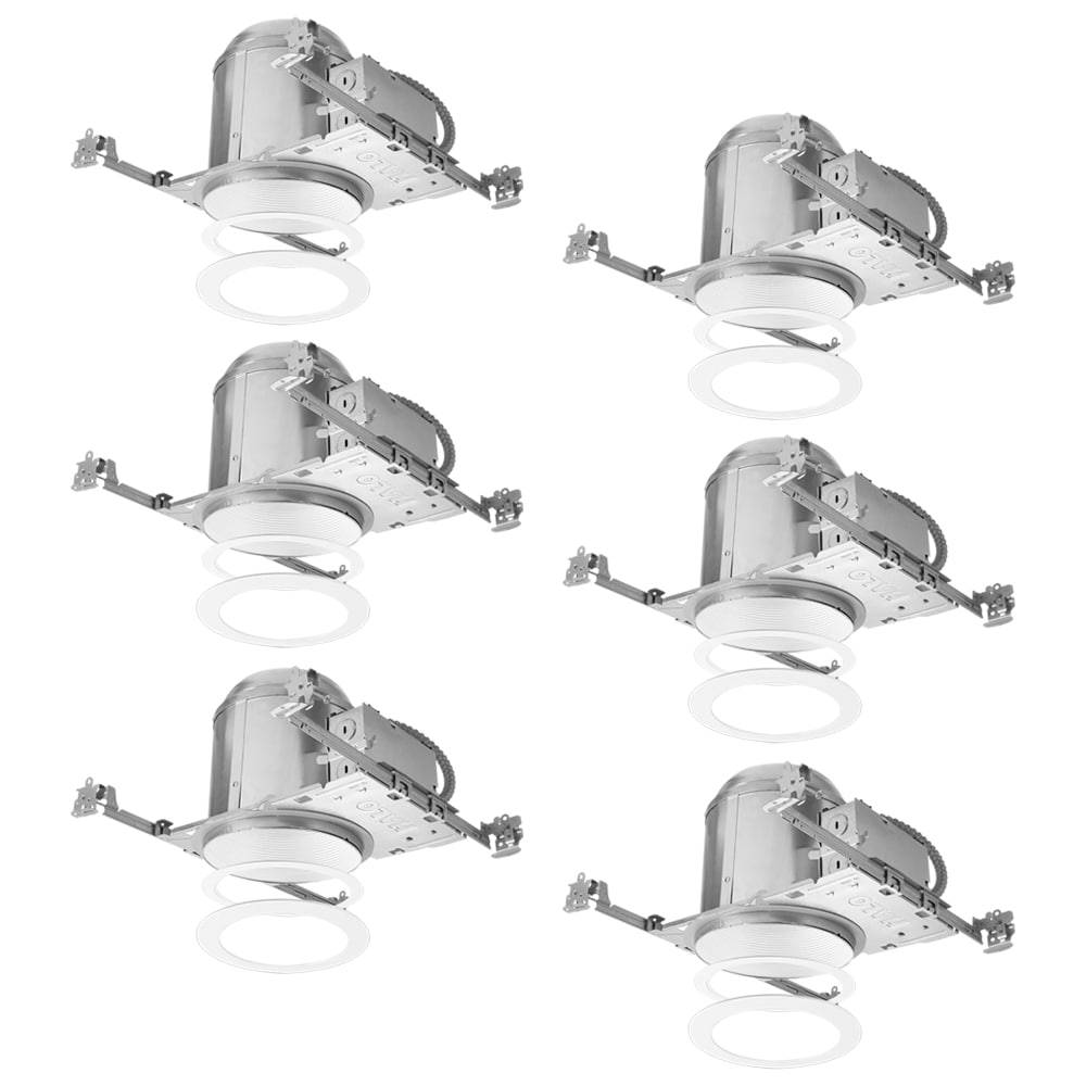 HALO 6-Pack New Construction Airtight Ic 6-in LED Recessed Light Housing | H7ICAT6100WB-6PK