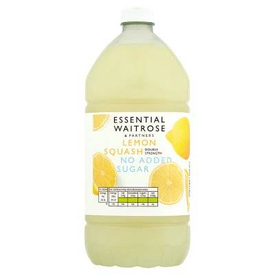 Essential Waitrose Lemon Squash Double Strength Soft Drink (1.5L)