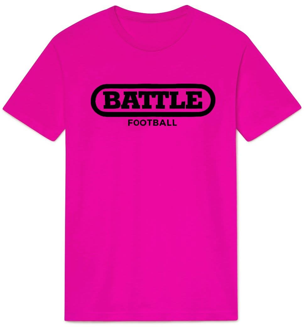 Battle Sports Logo T Shirt (Pink, XL)