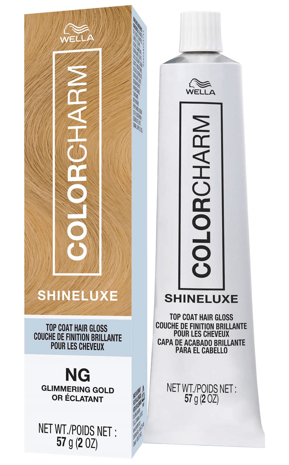 Wella Colorcharm Shineluxe Top Coat Hair Gloss, Ng Glimmering Gold (2 oz)