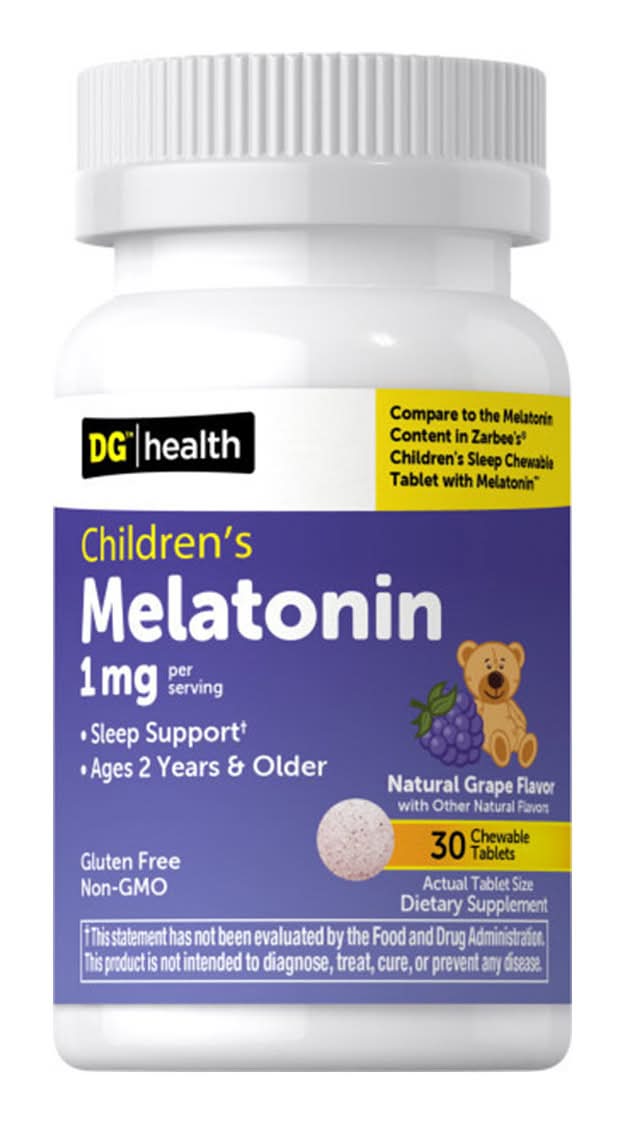 DG Health Children's Melatonin Gummies 1 mg, Cherry-Pomegranate (60 ct)