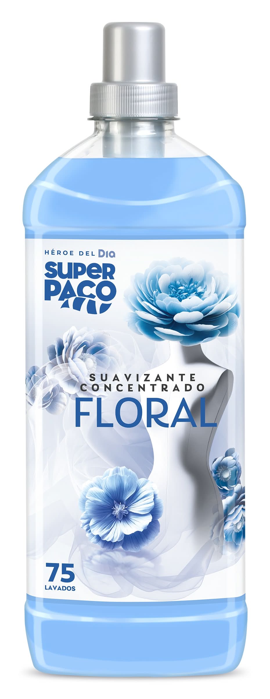 Suavizante Concentrado Floral Super Paco De Dia Botella 75 Lavados