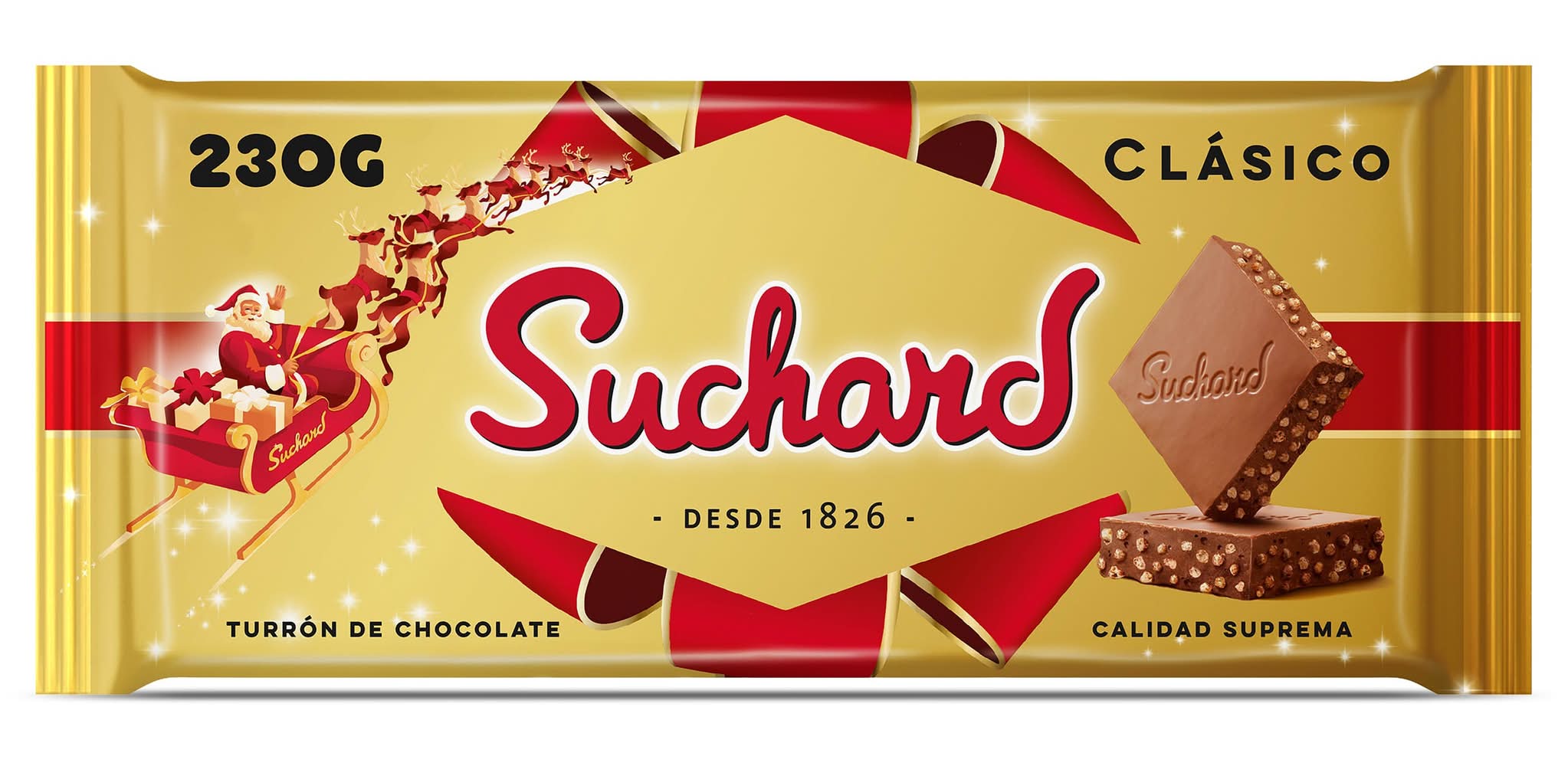 Turrón De Chocolate Con Arroz Inflado Clásico Suchard 230 G
