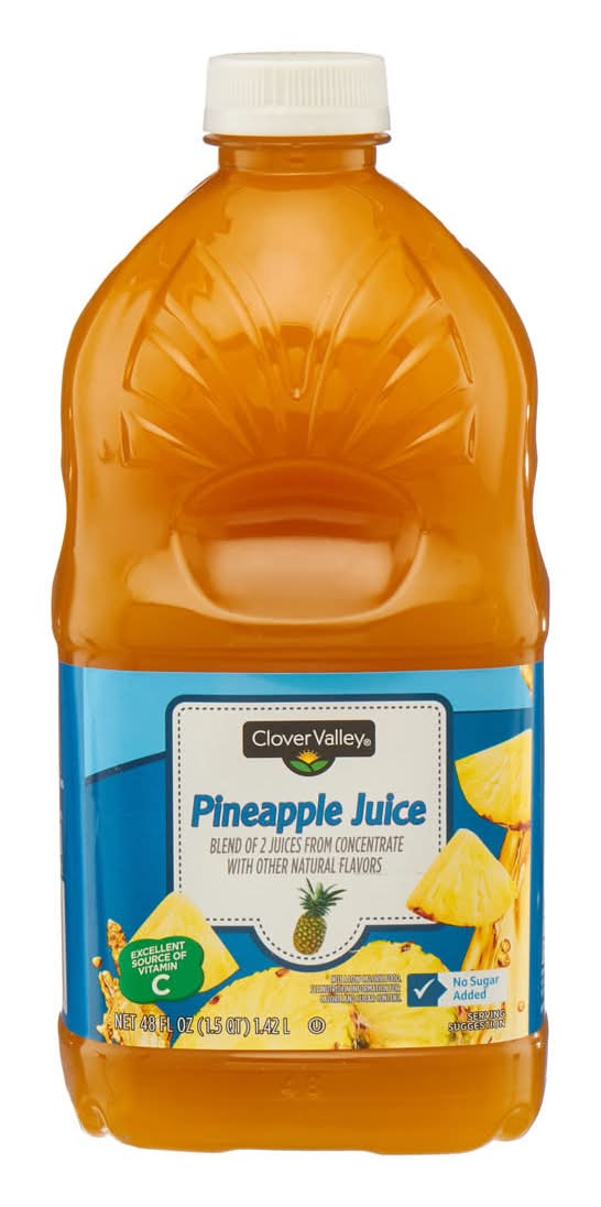 Clover Valley Pineapple Juice 48 Fl Oz