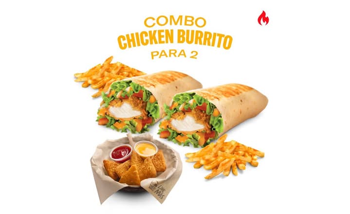 Combo Chicken Burrito para 2