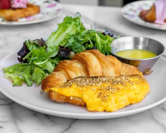 VEGAN Egg And Cheese Croissant With Dukkah