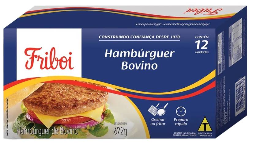 Friboi hambúrguer bovino (12x56 g)
