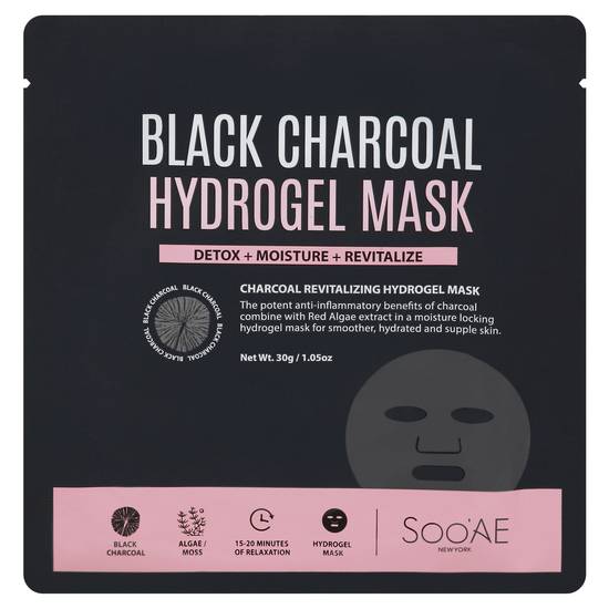 Soo'ae Black Charcoal Hydrogel Mask