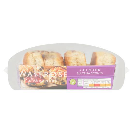 Waitrose All Butter Sultana Scones (4ct)