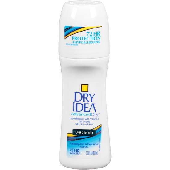 Dry Idea 72-Hour Hypoallergenic Roll-on Deodorant, Unscented