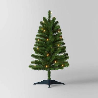 3' Pre-lit Alberta Spruce Mini Artificial Christmas Tree Clear Lights - Wondershop™