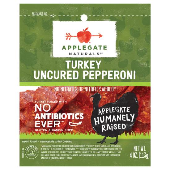 Applegate Naturals Uncured Turkey Pepperoni