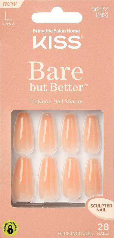 Kiss Bare But Better Nails Nude Drama L (28 ea)