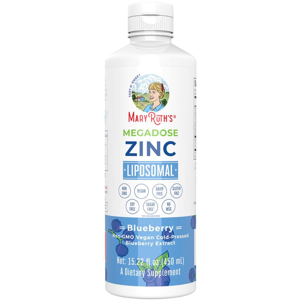 Maryruth's Megadose Zinc Liquid Liposomal Dietary Supplement (blueberry)