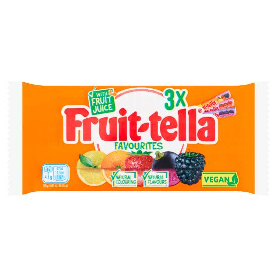 Fruit-Tella Fruit Flavours Chewy Sweets.