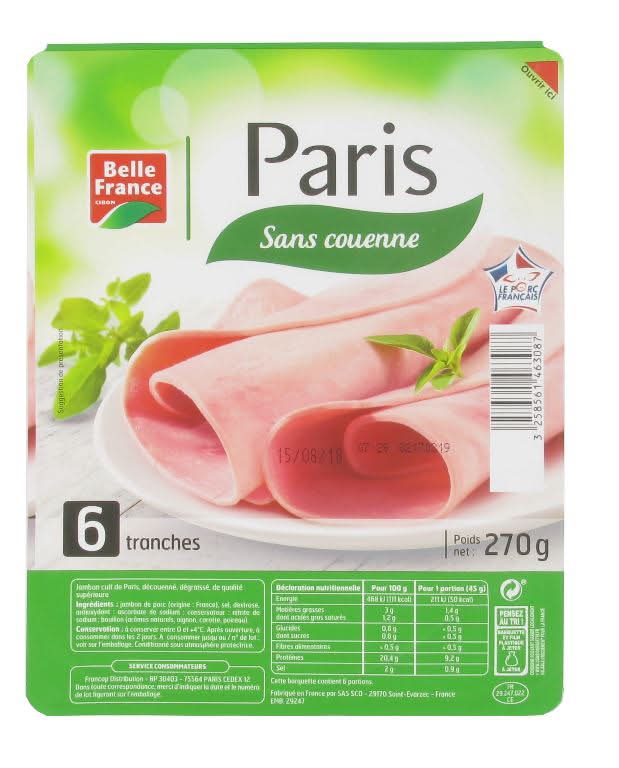 Belle France - Jambon cuit de paris (270g)