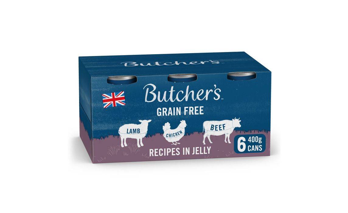 Butcher's Meaty Recipes In Jelly Wet Dog Food Tins 6 X 400g (397595)