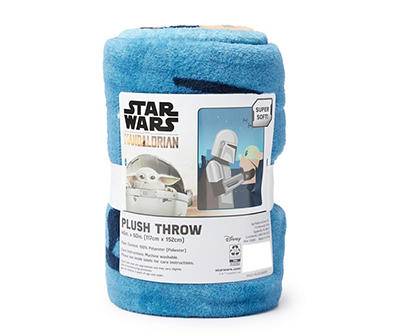 Disney Star Wars Mandalorian Fleece Throw, 46" x 60", Blue