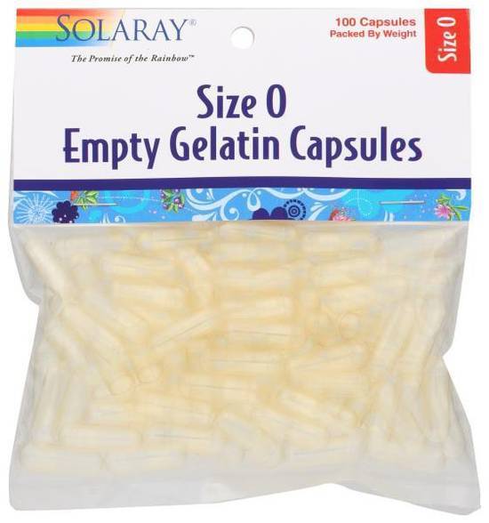 Solaray Size 0 Empty Gelatin Capsules