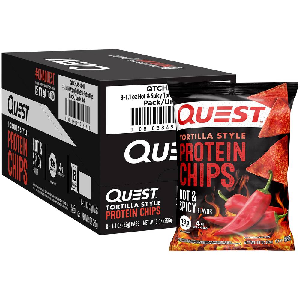 Quest Tortilla Protein Chips (8 ct) (hot & spicy)