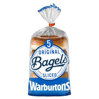 Warburtons Bagels 5 Original Soft & Sliced